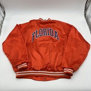 Vintage 80s Men's Chalkline Florida Gators UF Orange Satin Bomber Jacket XL USA